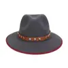 Chapéu Xizang Europeu e Americano Transfronteiriço Outono e Inverno Novo Chapéu de Cowboy Xizang Feminino Chapéu para Homens e Mulheres Acessórios de Chapéu com Cabeça de Touro para Exterior