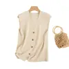 Chaleco de Punto con Botones Decorados Estilo Europeo Transfronterizo 2026 Nueva Moda Temperamento Ropa para Mujer Venta al por Mayor 05608530710