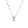 Collar de Acero de Titanio con Colgante Pequeño de Moda 26 Letras Inglesas Cadena para Clavícula Versátil Simple Exquisita Que No Se Desvanece Venta al por Mayor Transfronteriza