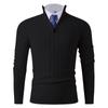 2025 Exportação Amazon Cross-Border Outono e Inverno Malharia Masculina Jovem Casual Base Quente Meia-Zip Top para Homens