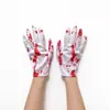 Conjunto de fantasia de Halloween com luvas de sangue e meias de sangue, adereços brancos ensanguentados, acessórios de mascarada cosplay atacado