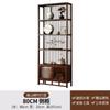 Bogu Rack Madera Maciza Estante de Té Chino Sala de Té Juego de Té Decoración Vitrina Sala de Estar Pabellón Duobao Estante de Almacenamiento con Divisorio