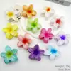 Pinza para el pelo de estilo vacacional romántico y colorido, popular transfronteriza, con flor de plumeria, accesorio floral fresco para el cabello para mujer