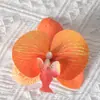 Cabezas de flores artificiales de orquídea mariposa, materiales para flores de pared, materiales para pasadores y accesorios para el cabello hechos a mano para DIY, piezas de flores y accesorios de pétalos para decoración de bodas