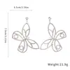 Pendientes Colgantes de Mariposa con Aguja de Plata y Circonita Estilo Europeo y Americano, Pendientes de Lujo Ligero de Gama Alta, Pendientes Únicos y Audaces con Temperamento para Mujer