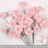Rosas de Creme Simuladas de 3 Cabeças, Decoração de Fundo para Casamento, Arranjo de Flores para Guia de Estrada, Flores de Seda Estilo Europeu para Casamento, Flores Artificiais