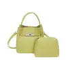 Bolsa Mãe e Filho com Padrão Lichia Retrô e Fecho Magnético 2026 Nova Bolsa de Mão Estilo Balde Bolsa Transversal Estilo Coreano Moda Feminina Bolsa Versátil