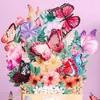 Caixa dobrável Flor Borboleta Amarela 3D Criativa Estéreo Escultura em Papel Caixa de Presente Dia dos Namorados Caixa de Presente Floral Caixa de Presente Criativa