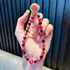 Cadena para Teléfono Móvil con Colgante de Llavero de Aleación con Lazo y Perlas Exquisito Colgante para Funda de Teléfono Móvil Correa de Muñeca Accesorios para Bolsos Pequeños Regalos