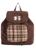 Mochila de Cuadros de Dibujos Animados Nueva Transfronteriza para Niñas, Bolso Escolar de Viaje, Mochila Linda Versátil para el Uso Diario y el Trabajo