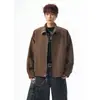 Otoño 2026 Nuevo Chaqueta Casual Estilo Hong Kong para Hombre Tallas Grandes Patchwork Falso Dos Piezas Cuadros con Cuello Solapa, Tendencia Juvenil