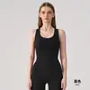 Top de yoga outdoor transfronteiriço, gola U, sem mangas, adequado para corrida, treino e fitness, cor sólida, elástico, e pode ser usado como camada interna ou base para mulheres