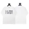 Três Etiquetas Completas, Exclusivamente para Vendas Transfronteiriças, Camiseta Masculina 100% Algodão Fio Duplo, Manga Curta, Alta Qualidade, Em Estoque