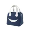 Bolsa para Lonchera de Poliéster y Papel de Aluminio con Cara Sonriente, Bolsa Portátil para Bento, Bolsa Térmica para Cerveza y Mariscos, Bolsa de Hielo, Bolsa Portátil para Picnic al Aire Libre