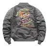 Chaqueta de aviación MA1 para primavera y otoño, chaqueta de vuelo de la Fuerza Aérea para hombre, chaqueta cruzada para hombre, mono, cuello de béisbol, top
