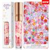 Maquillaje transfronterizo estrella de cinco puntas corazón lentejuelas gel sombra de ojos maquillaje de sirena gel de brillo sin pegamento lentejuelas para uñas