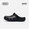 Zuecos de mujer para exteriores de estilo clásico de 2.5 cm, pantuflas de EVA transpirables de suela gruesa, zapatos de jardín de verano antideslizantes que aumentan la altura y adelgazan