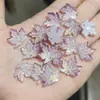 Folha de Bordo de Vidro 15*15 Acessórios DIY Folha Pétala de Vidro Estilo Antigo Grampo de Cabelo Decoração Adorno de Cabeça Contas Salpicadas Contas Salpicadas