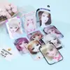 Espejo espejo de maquillaje plegable de mano de dibujos animados Barbie tarjeta mágica espejo pequeño de plástico fábrica al por mayor