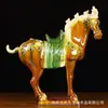 Adornos de Caballo de Cerámica Caballo de Tres Flores Mascota Apertura Inauguración Sala de Estar Oficina Accesorios para el Hogar Muebles