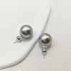 Plata Esterlina 925 Perla Swarovski Estilo Celebridad Alternativa Natural Aretes de Botón Lisos Suministro en Vivo Aguja de Plata Uso Diario