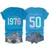 Capítulo 50 vintage 1976 Amazon Wish sitio independiente moderna y cómoda camiseta de mujer de cuello redondo y manga corta