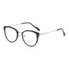 Nuevas Gafas Fashionables Versátiles Jamie's 9468 Estilo Ojo de Gato Metálicas Anti Luz Azul, Estilo Artístico, Se Pueden Personalizar para Lentes de Graduación, Unisex