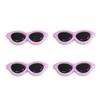 10 Accesorios Redondos de Acrílico para Gafas Preparación de Juguetes de Peluche Hechos a Mano Muñeca Decoraciones Faciales Material