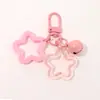 Pingente de chaveiro de sino de estrela dupla cor de doce personalidade dopamina pingente versátil embalagem de capa de celular acessórios de joalheria