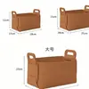 Cesta de almacenamiento de fieltro, contenedor de almacenamiento de juguetes plegable, cesta de lavandería, organizador de escritorio, gran capacidad para cosméticos y bocadillos