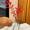 Ramas de Acebo Norteamericano Importado de Alta Calidad Recién Cortadas Planta Hidropónica Ramo de Flores Frutos Rojos Cultivado en Agua Interior Floresales de Año Nuevo Floresales Reales