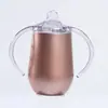 Criativa 12oz Aço Inoxidável 304 Alça Binaural Casca de Ovo Caneca de Escritório Portátil Caneca Térmica Atacado Transfronteiriço