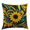 Primavera Vintage Flores Amarillas Girasol Transfronterizo Temu Nuevo Estilo Funda de Almohada Venta Directa de Fábrica Personalizable Mayoreo