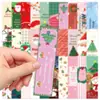 30 Marcapáginas Navideños, Lindas Decoraciones de Dibujos Animados, Decoraciones Simples para Manuales, Juguetes al por Mayor, Marcapáginas Transfronterizos Festivos