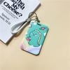 Estuche para tarjetas de acceso estilo ins, estuche para tarjetas de autobús para mujer, llavero de una pieza para tarjetas de comida, estuche protector para tarjetas de tráfico del campus