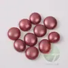 100 Piezas 17-20mm vidrio decorativo plano con baño rojo oscuro 1.7-2.0cm piezas de ajedrez ovaladas rojas 400g