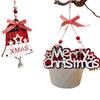 Navidad Transfronteriza Cuadros Rojos Colgante Letra Británica Arreglo Ambiente Árbol de Navidad Regalo DIY Decoración Caja de Regalo