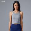 Chaleco de Yoga sin Mangas para Mujer Espalda Cruzada Transpirable Ropa de Fitness Corto Aspecto Adelgazante Top Deportivo D25114
