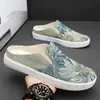 Sapatos de Tecido Masculinos Verão Masculino Respirável Linho Lona de Pequim Slip-on Casual Masculino Tênis de Skate Sapatos Preguiçosos Tendência