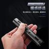 Encendedor de cigarros de moxibustión Baicheng Raptor BC450-1, tipo bolígrafo, doble cruz, a prueba de viento, llama azul, con cerradura fija