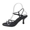 Sandalias de Tira Fina para Mujer 2026 Primavera Nuevas Sandalias de Tacón Alto para Mujer Verano Gama Alta de Una Tira Estilo Francés Zapatos de Mujer Estilo Puro Deseo