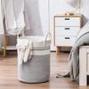 Cesto de Armazenamento Portátil de Corda de Algodão Tecido Cesto de Armazenamento Cesto para Roupa Suja Cesto para Armazenar Brinquedos Cesto de Armazenamento Doméstico Armazenamento de Roupa Suja