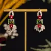 Pendientes Geométricos Florales con Incrustaciones de Circonita, Diseño Lujoso, Pendientes Versátiles de Alta Gama para Mujer al por Mayor