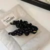 Grampo Banana Plissado de Bolinhas Estilo Coreano Grampo Vertical para Mulheres Celebridade da Internet Novo Estilo Grampo de Cabelo para Rabo de Cavalo Parte de Trás da Cabeça Presilha de Cabelo Exquisita Acessórios de Cabelo