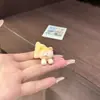 Pasador de Gatito de Dibujos Animados Comiendo Pez Pinza para Flequillo Femenina Herramienta para Recoger el Cabello Pasador Dulce para el Lado Accesorio para el Cabello