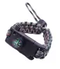 Pulsera de cuerda para paraguas de supervivencia multiusos para exteriores, cuchillo, brújula, pulsera tejida para salvar vidas en la naturaleza