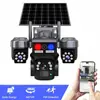 Cámara Solar Inalámbrica Wifi/4G Real de 3 Lentes con Monitoreo Panorámico de 360 Grados en 3 Vistas y Control Remoto