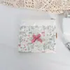 Linda Cartera Cuadrada Floral, Bolsa de Almacenamiento Dulce con Adorno de Encaje, Bolsa Ligera de Tela para Labiales, Bolsa para Auriculares
