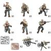 Bloques de Construcción de Partículas Pequeñas Ensamblados Figuras Militares Móviles de Articulación Completa Ejército Alemán de la Segunda Guerra Mundial Muñeca Americana Juguete para Niños 218