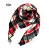 Bufanda de Cachemira Sintética Otoño e Invierno de Comercio Exterior Europeo y Americano del Fabricante, Bufanda Cuadrada Infantil a Cuadros de Colores, Chal, Estilo Europeo y Americano